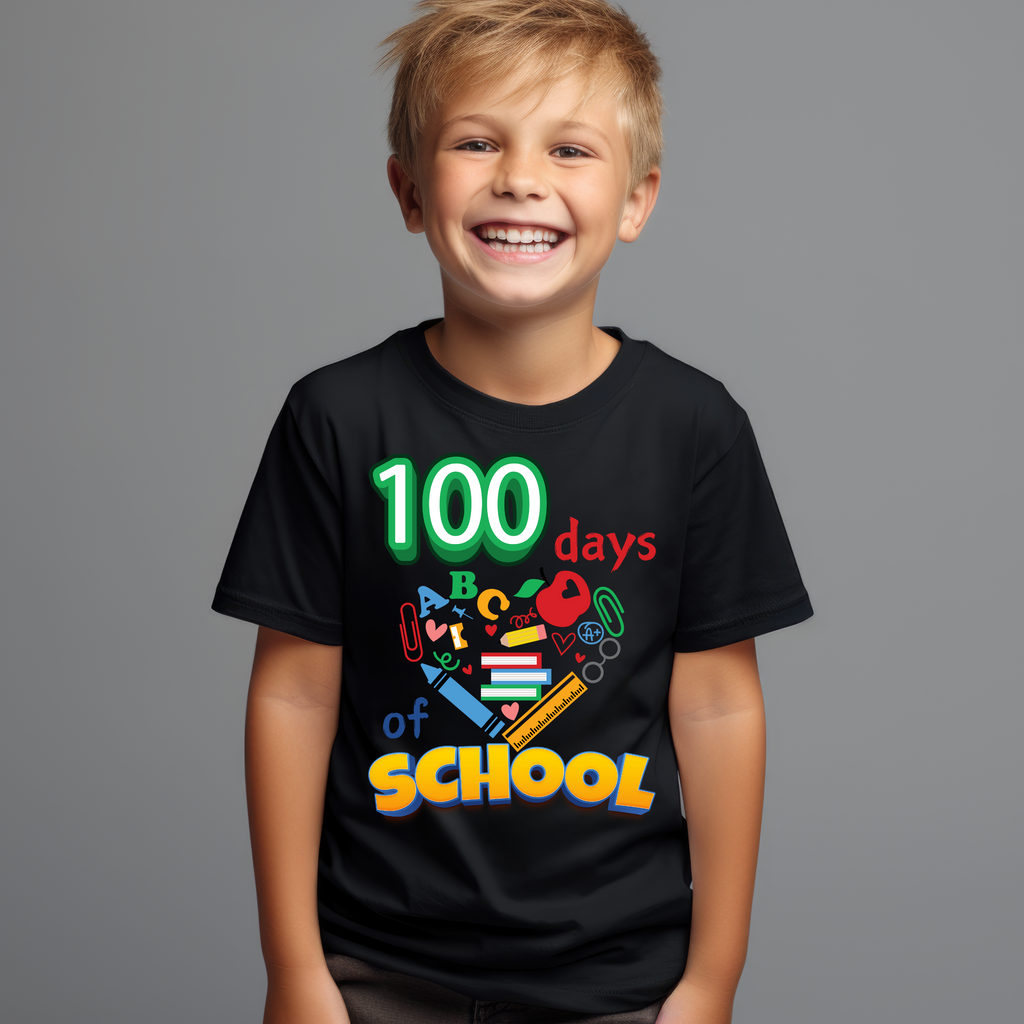 Kid's 100 Days of School - Bright t-shirt