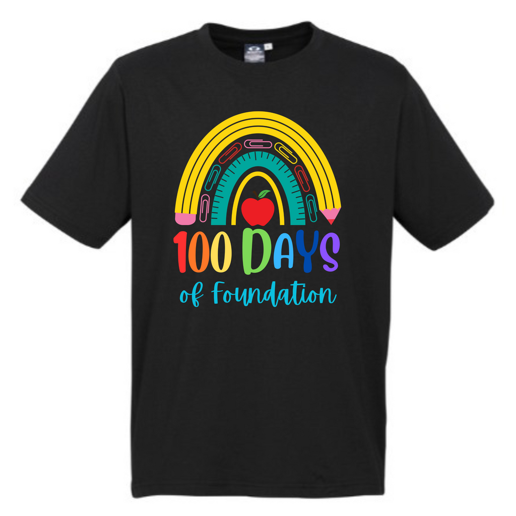 Kid's 100 Days of Foundation Rainbow t-shirt