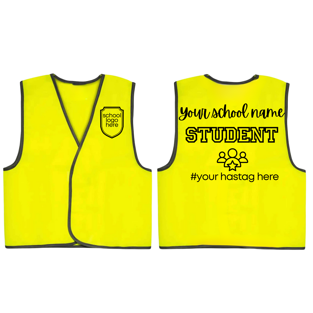 STUDENT - Kid's Hi Vis Vests for Class or School Groups - Bulk order available