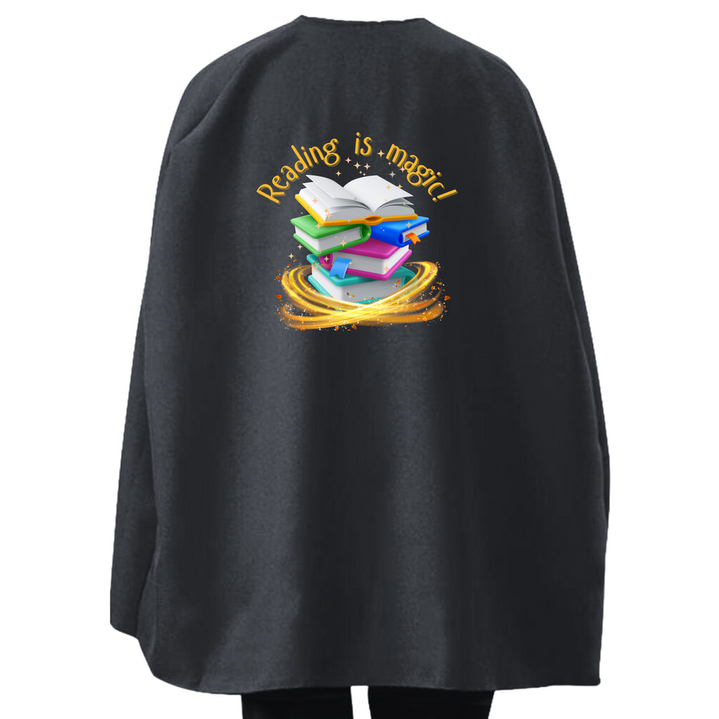 Student or Teacher Cape - Reading is Magic - Colourful Books