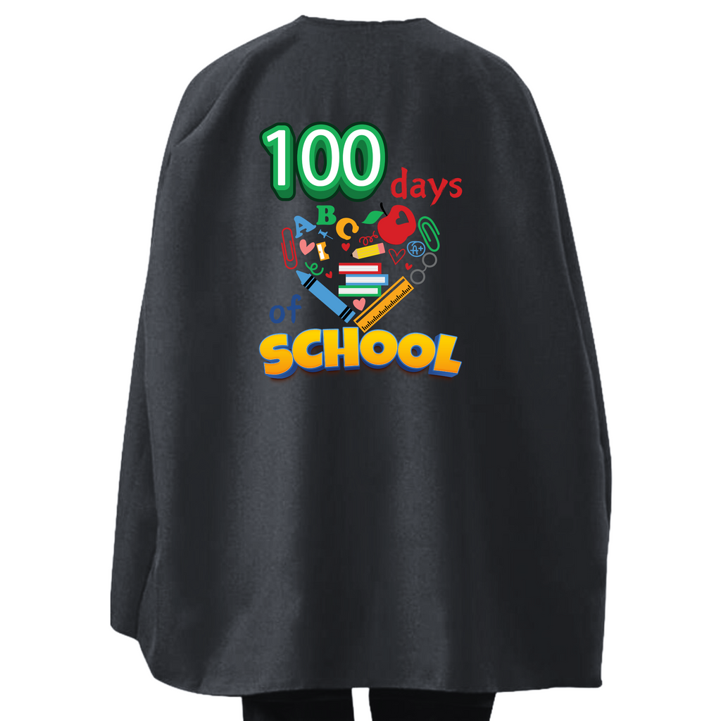 Student or Teacher Cape - 100 days of School Fun Colourful