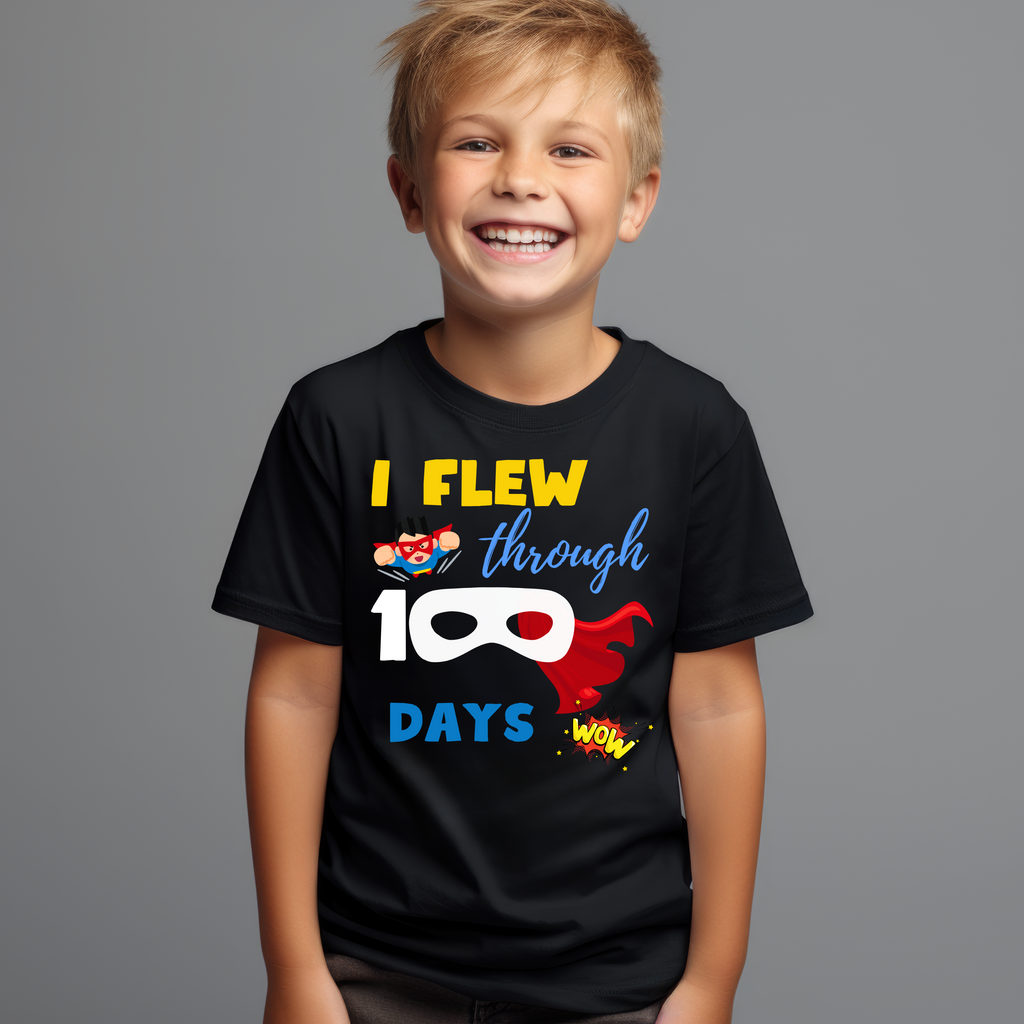 Kid's I Flew through 100 Days t-shirt