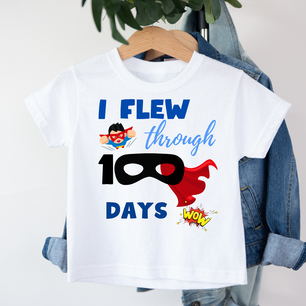 Kid's I Flew through 100 Days t-shirt