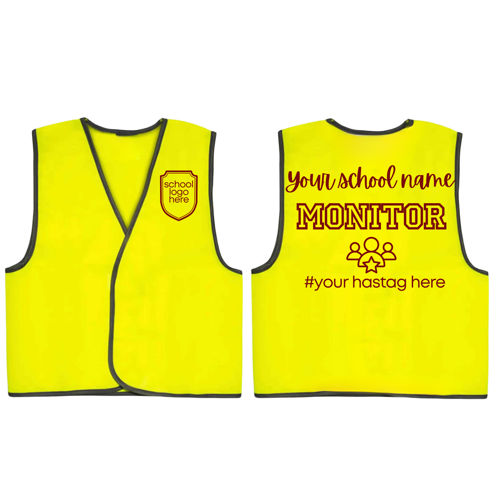 MONITOR - Kid's Hi Vis Vests for Class or School Groups - Bulk order available