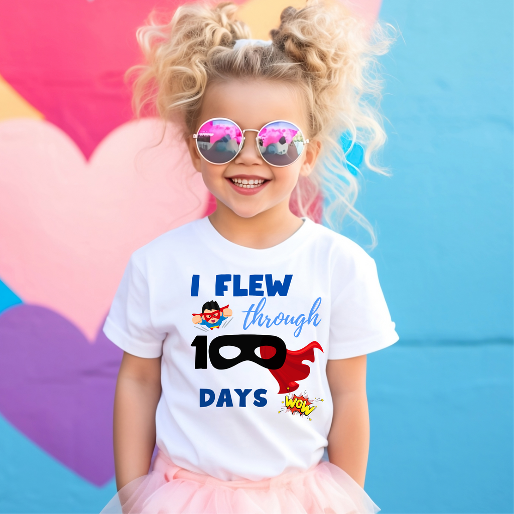 Kid's I Flew through 100 Days t-shirt