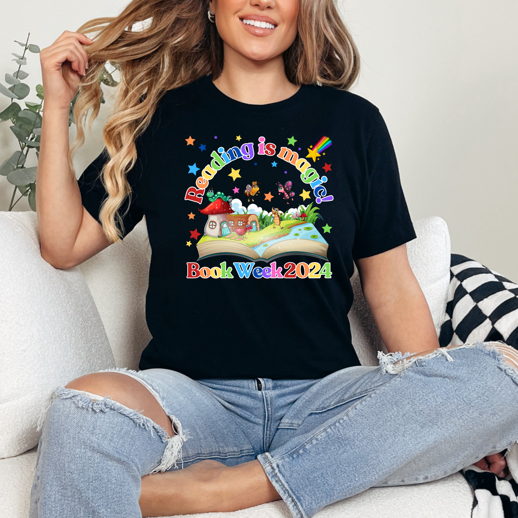 Book Week - Reading is Magic - Rainbow Teacher T-shirt