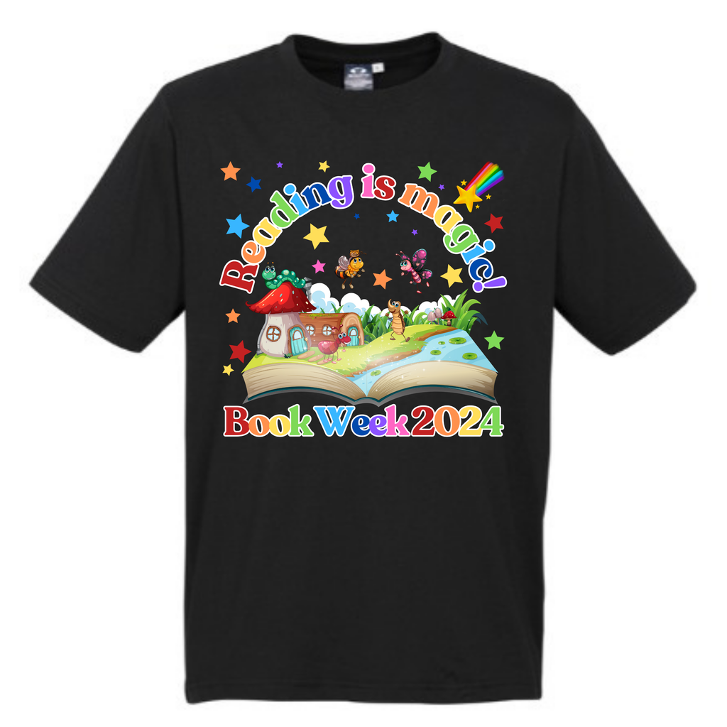 Kid's Book Week - Reading is Magic - Rainbow t-shirt