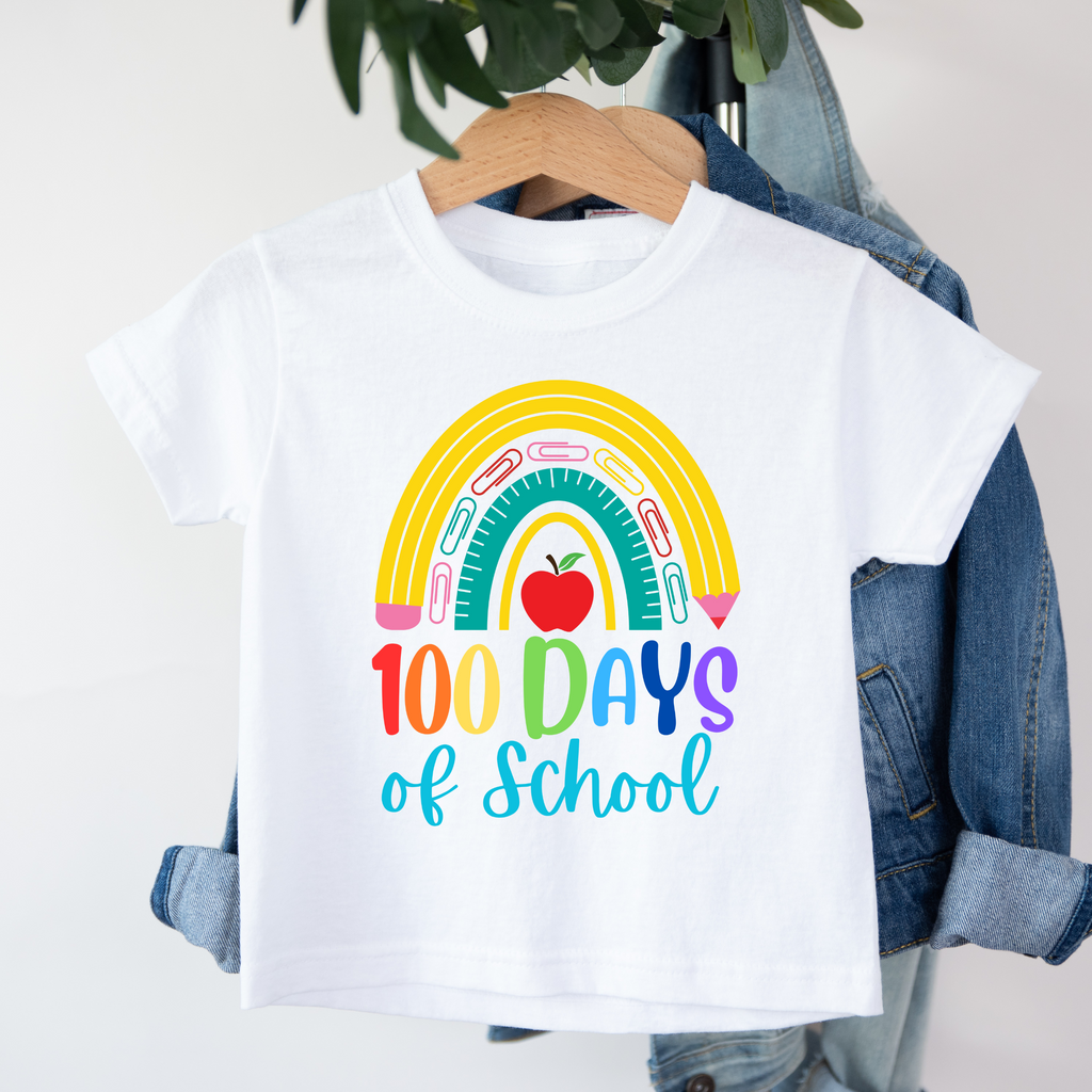 Kid's 100 Days of School Rainbow t-shirt