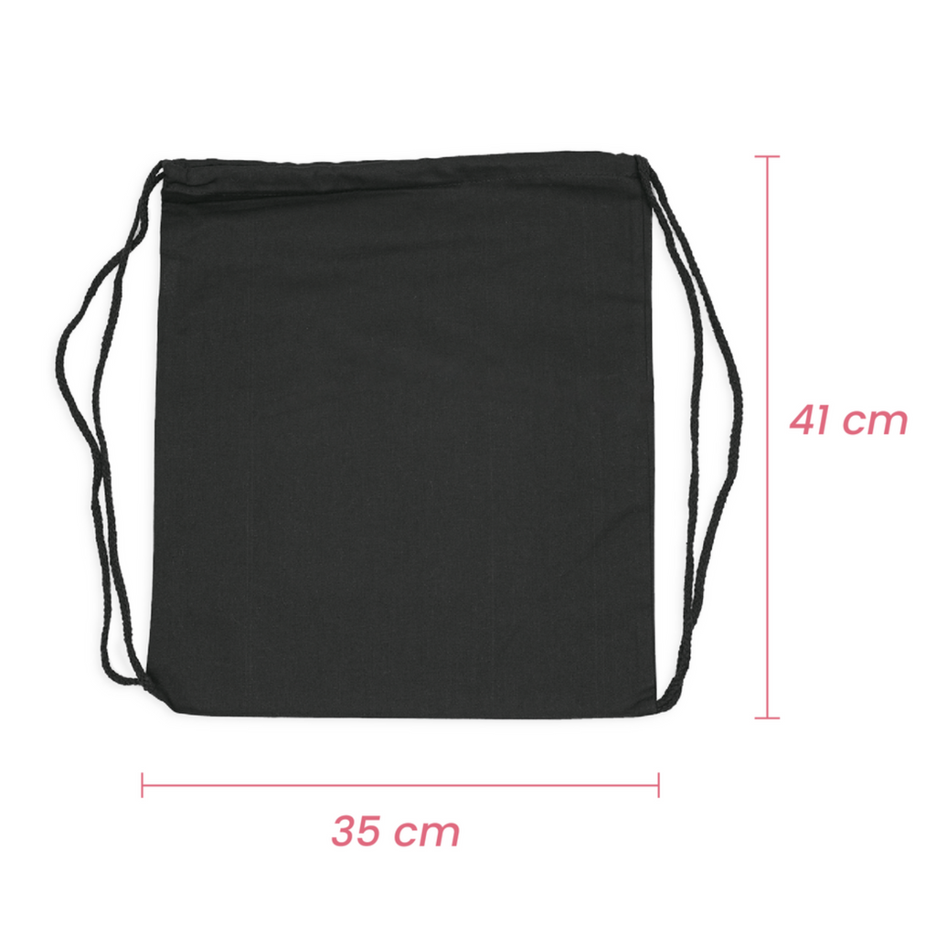 Prep 2025 Black Calico Bag 41 x 35cm with Drawstrings