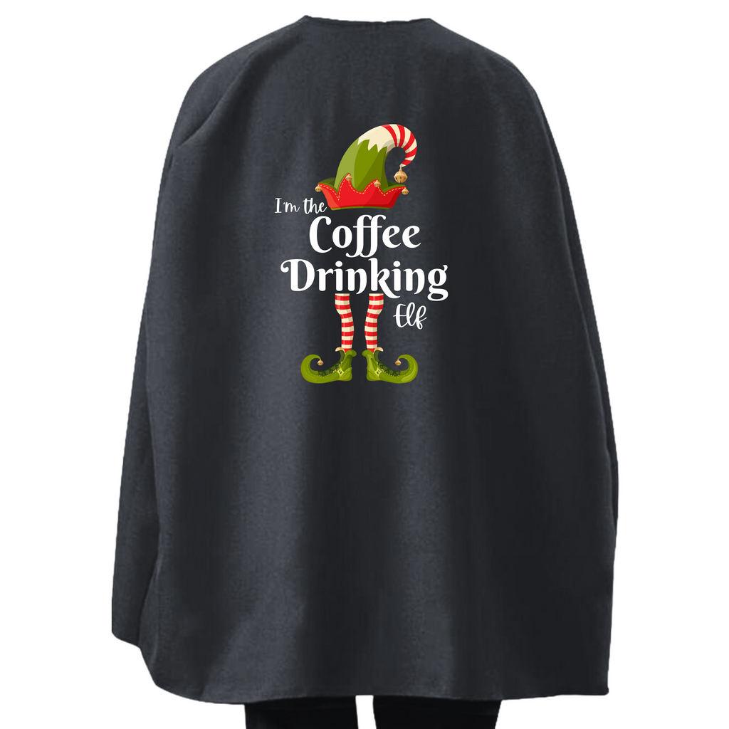 Adult Cape - Elf Squad - I'm the Coffee Drinking Elf