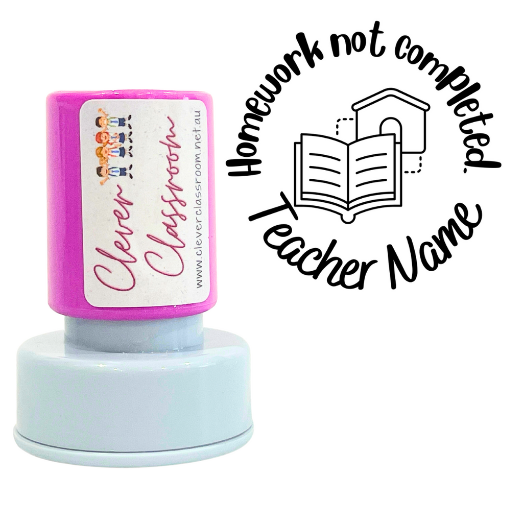 Homework Not Completed Teacher Stamp Self-inking 30mm round