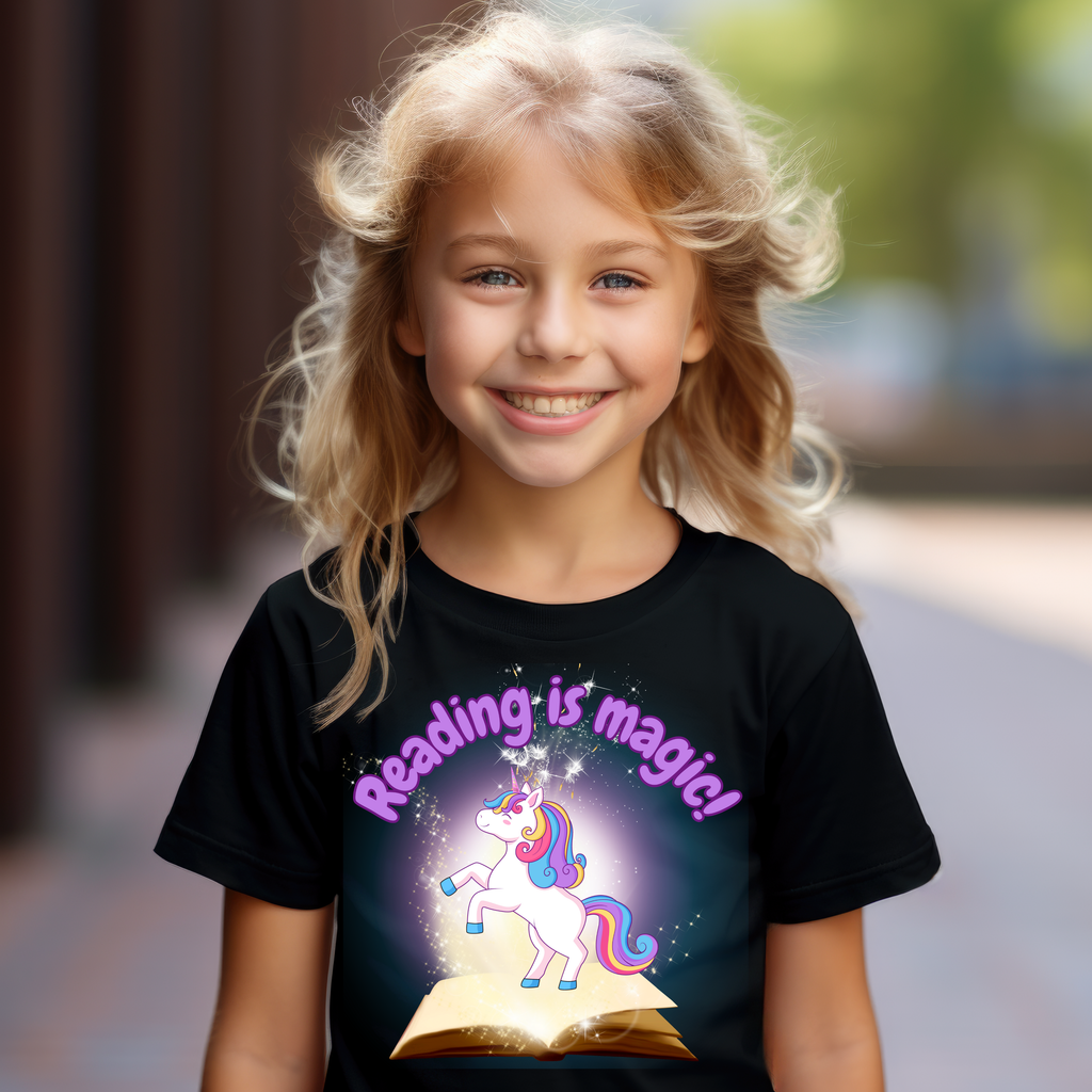 Kid's Book Week - Reading is Magic - Unicorn t-shirt