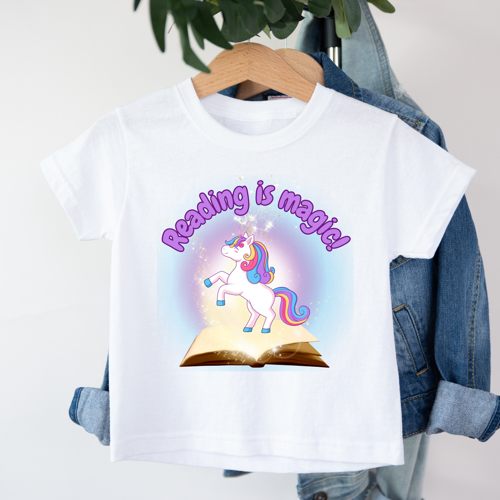 Kid's Book Week - Reading is Magic - Unicorn t-shirt