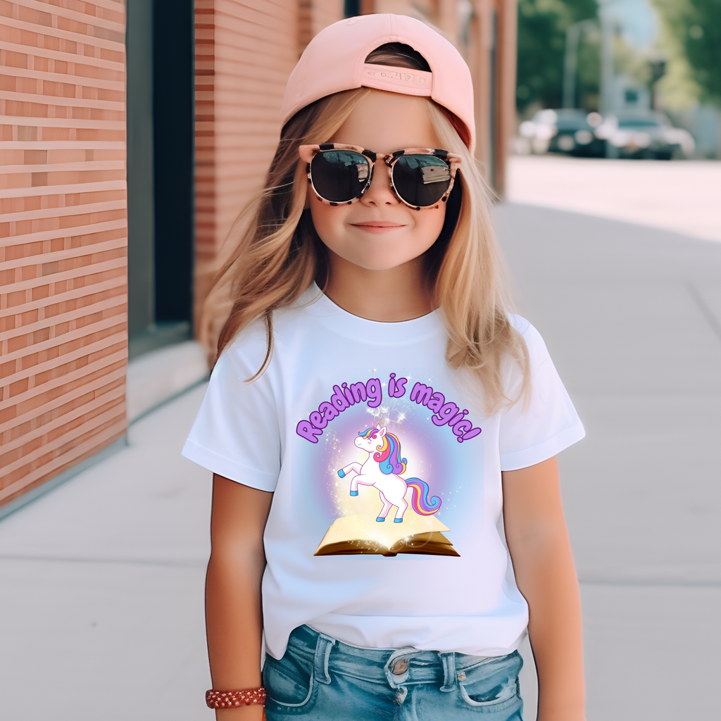 Kid's Book Week - Reading is Magic - Unicorn t-shirt