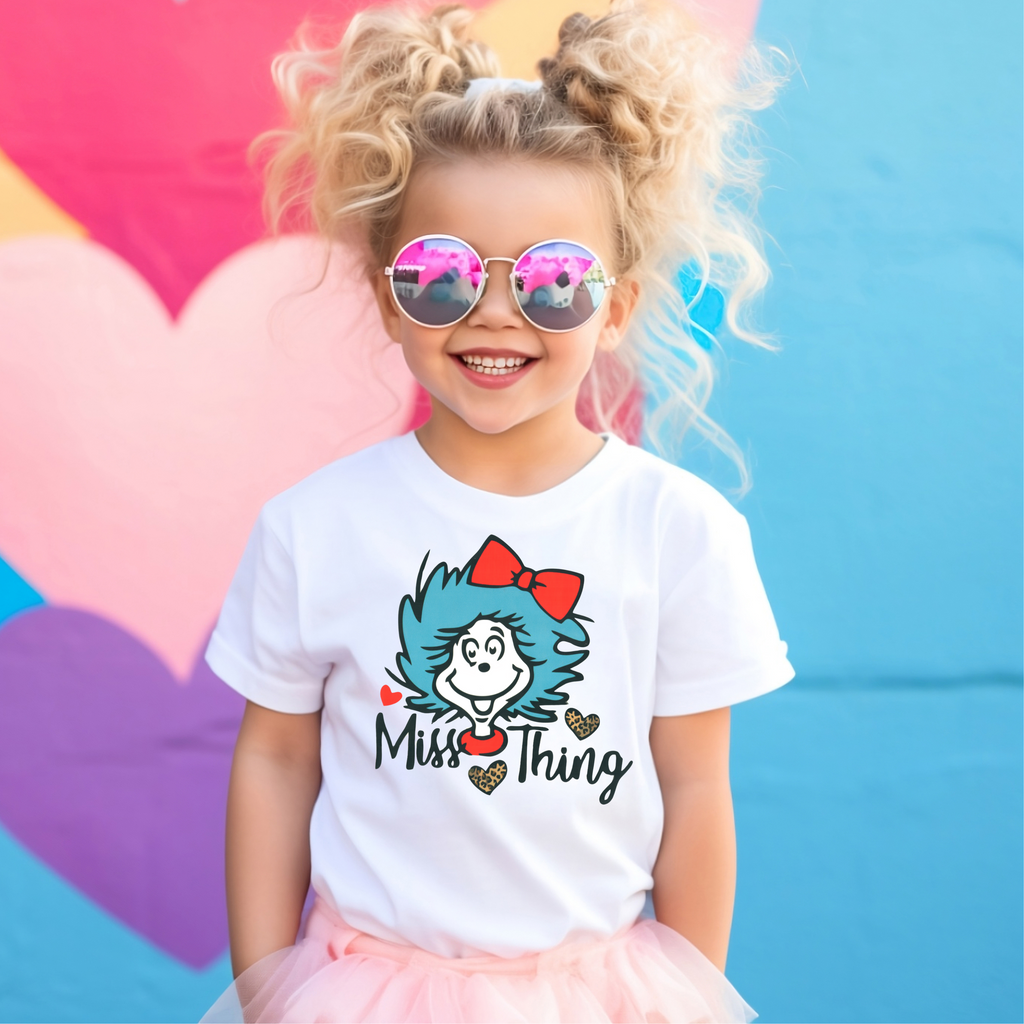 Kid's Book Week - Reading is Magic - Miss Thing Leopard Heart t-shirt