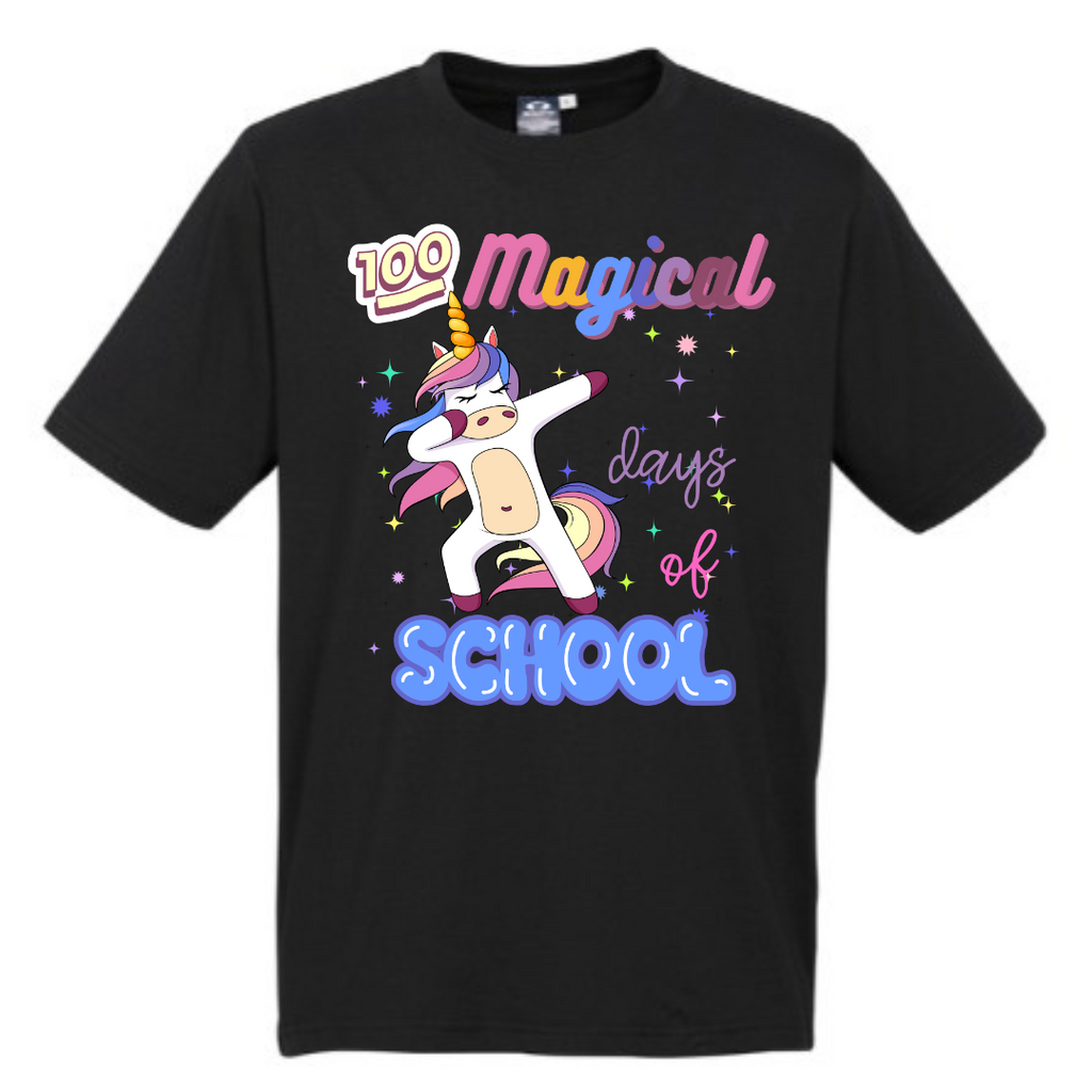 Kid's NEW Dabbing Unicorn 100 Days of School t-shirt