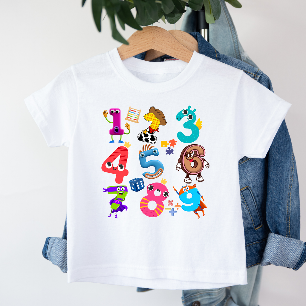 Kid's Maths Day -Number Characters t-shirt