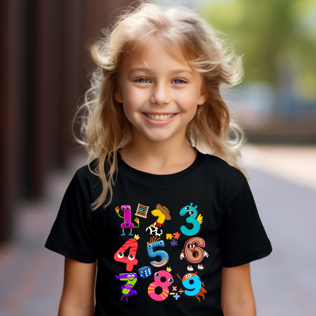 Kid's Maths Day -Number Characters t-shirt