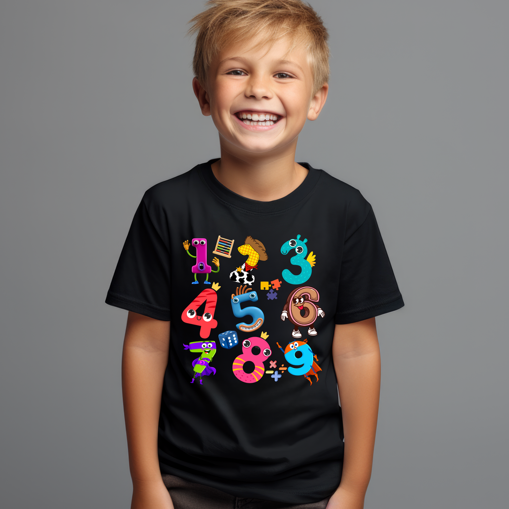 Kid's Maths Day -Number Characters t-shirt