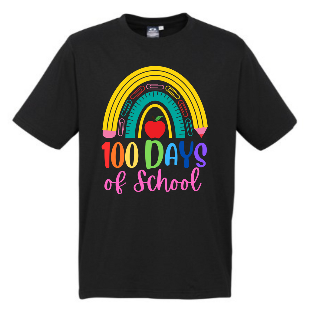 Kid's 100 Days of School Rainbow t-shirt