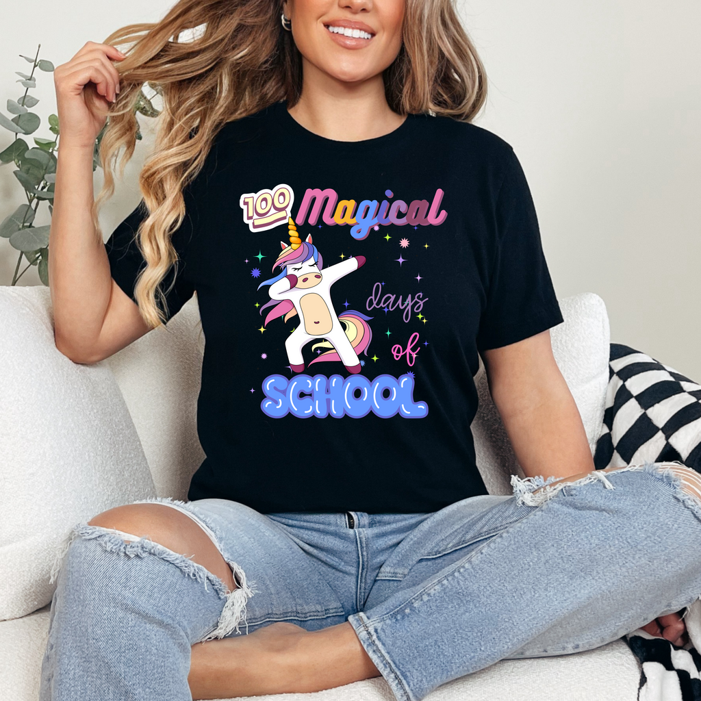 100 Days Magical Unicorn NEW Teacher T-shirt