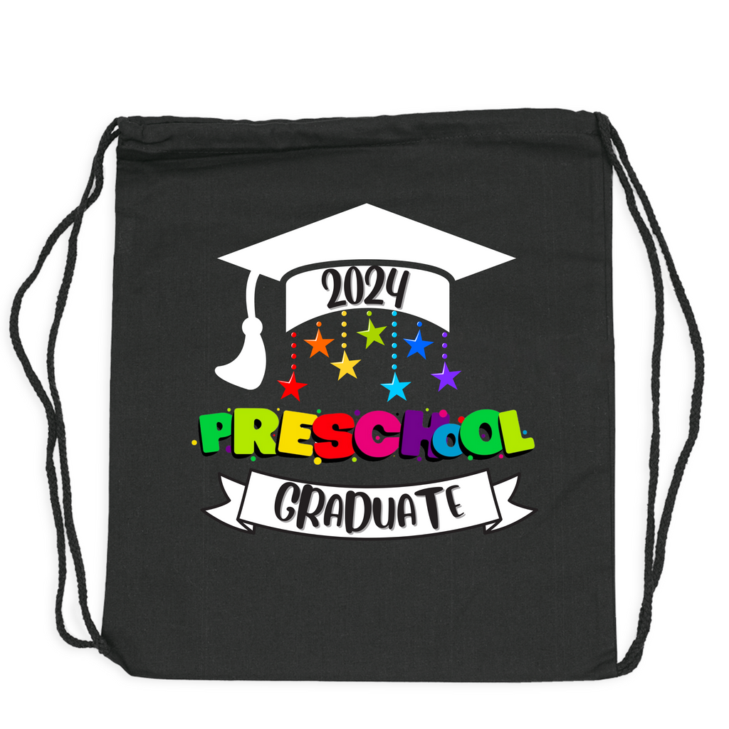 2024 Pre-School Graduate Black Calico Bag 41 x 35cm with Drawstrings (Copy)