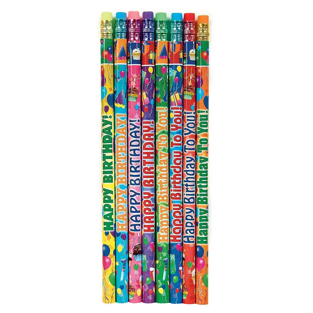 Happy Birthday To You! Pencils Bright Colours Classroom teacher resource