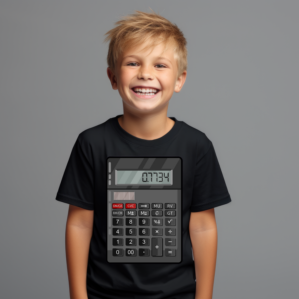 Kid's Maths Day Calculator Hello t-shirt