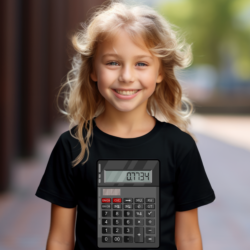 Kid's Maths Day Calculator Hello t-shirt