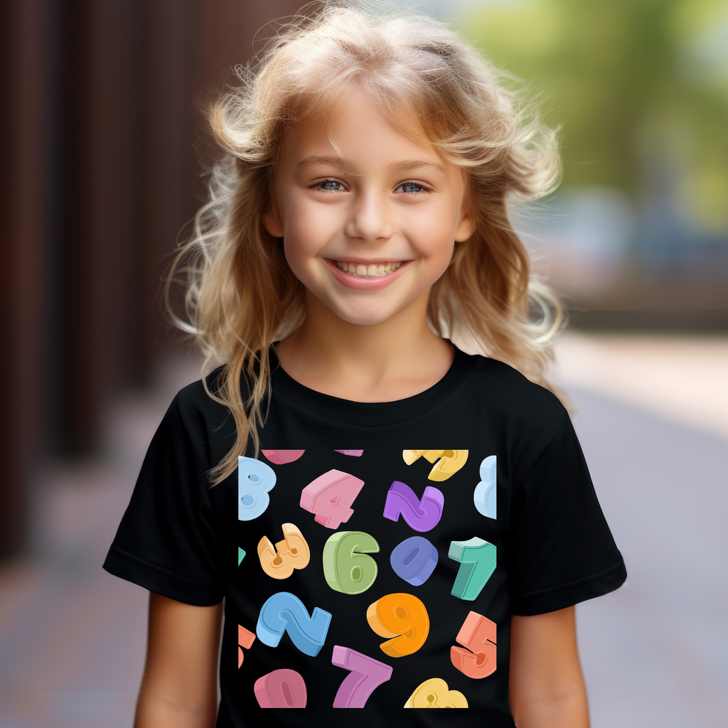 Kid's Maths Day Large Numbers t-shirt