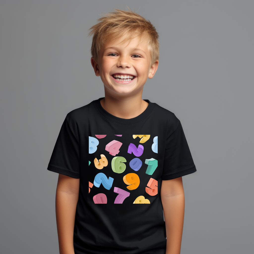 Kid's Maths Day Large Numbers t-shirt