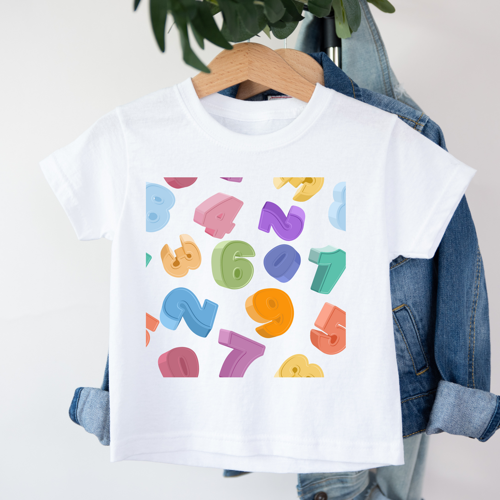 Kid's Maths Day Large Numbers t-shirt