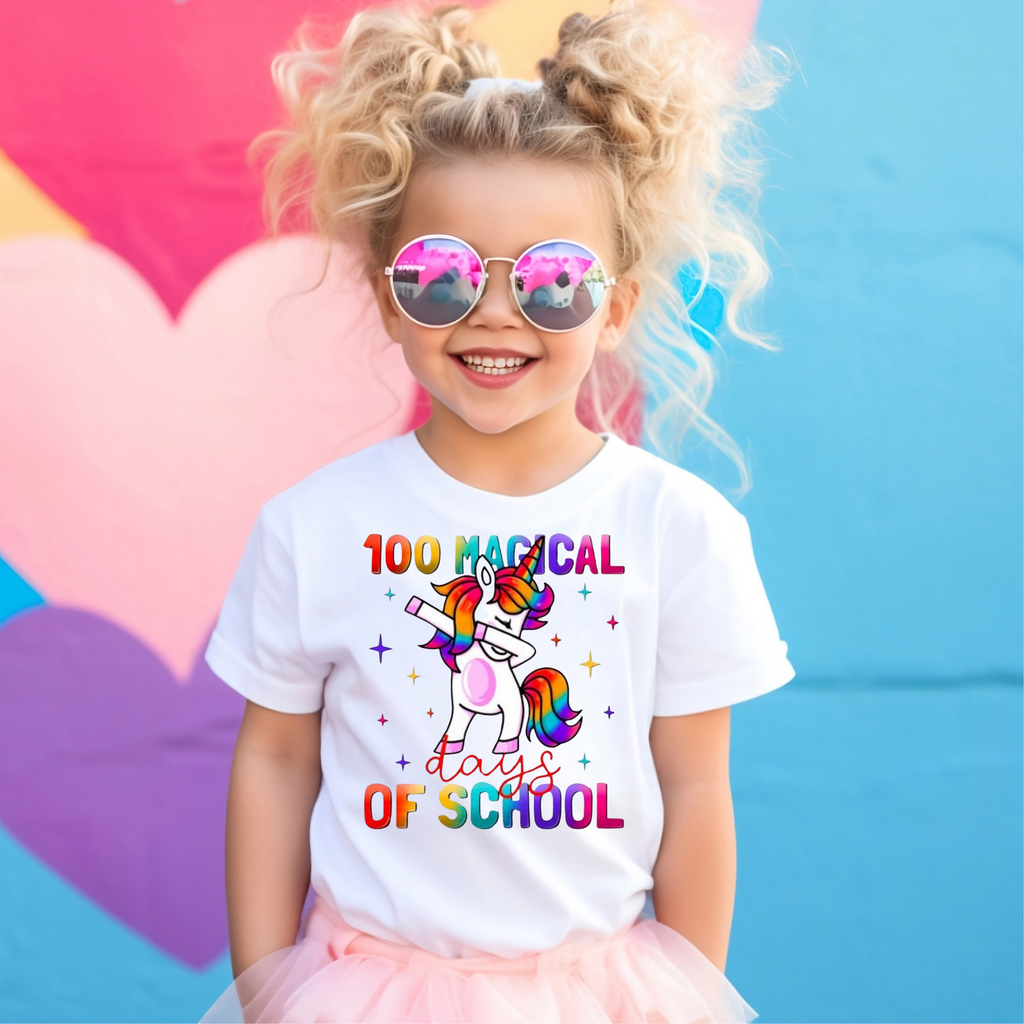 Kid's Magical 100 Days Unicorn Dab t-shirt