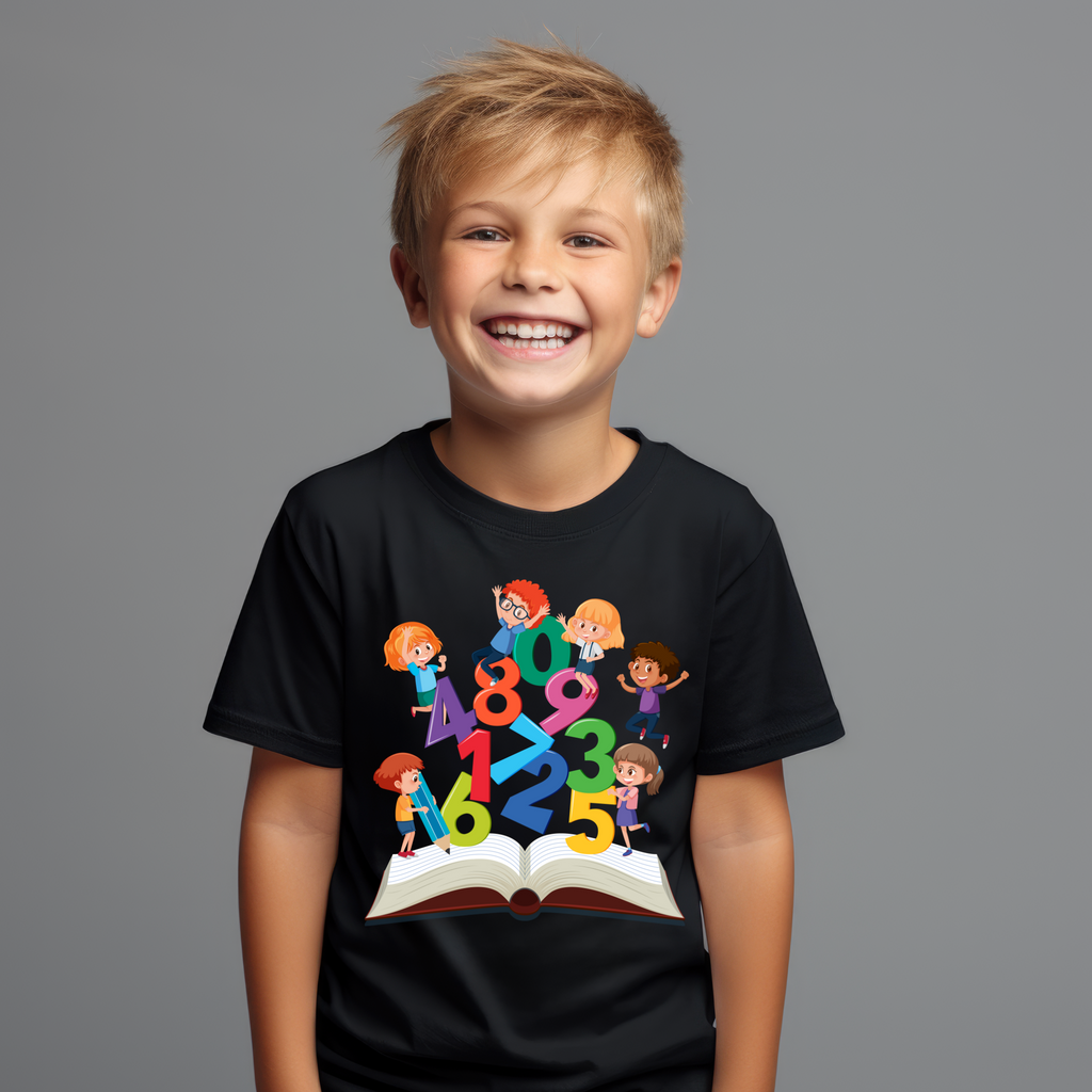 Kid's Maths Day Numbers Book t-shirt