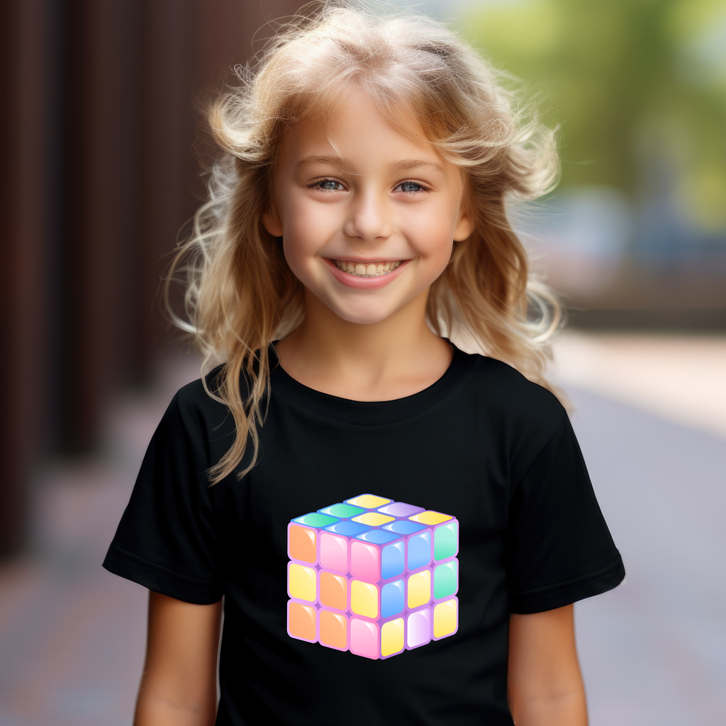 Kid's Maths Day Pastel Rubiks Cube t-shirt