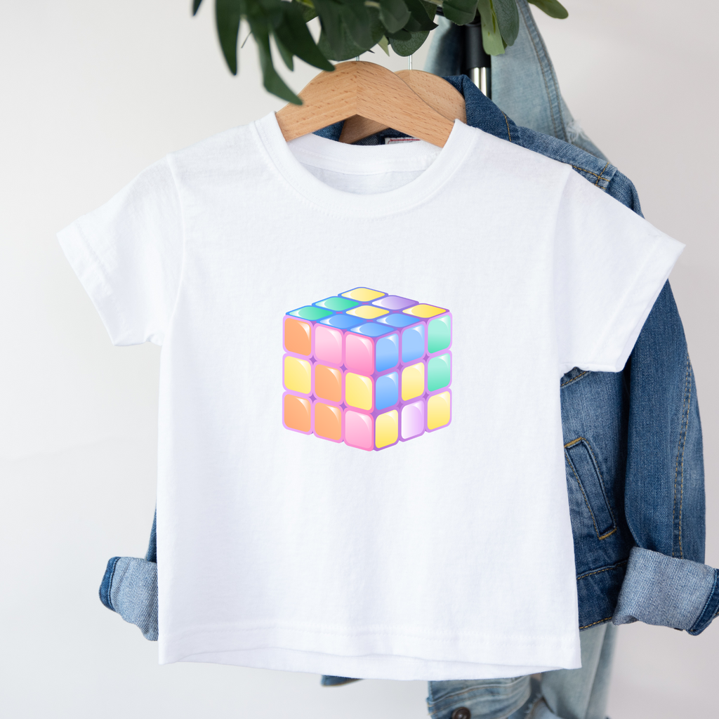 Kid's Maths Day Pastel Rubiks Cube t-shirt