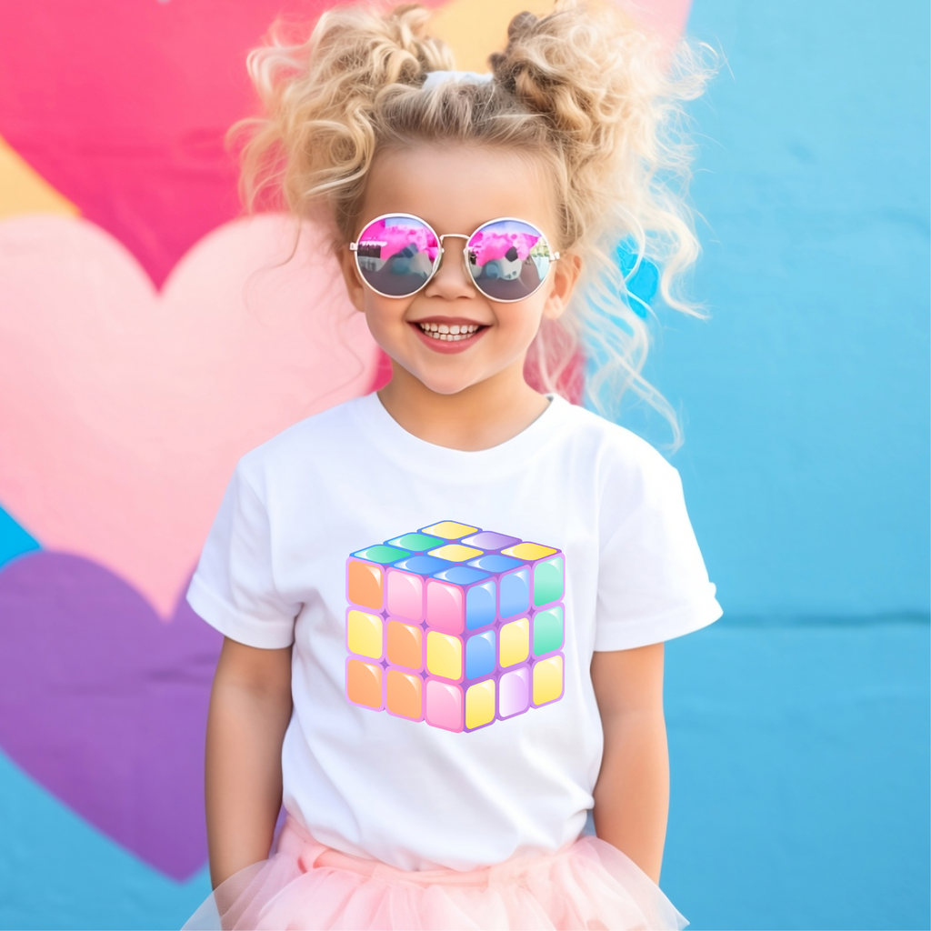 Kid's Maths Day Pastel Rubiks Cube t-shirt