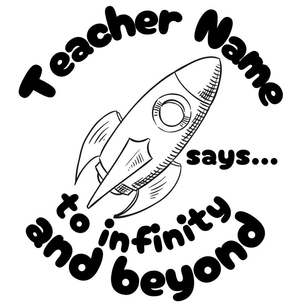 Rocket Infintiy Teacher Stamp Self-inking 30mm round