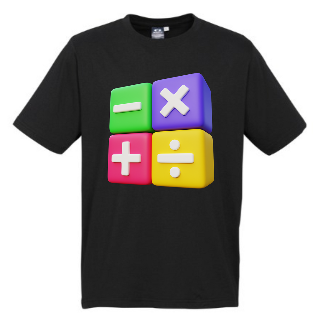 Kid's Maths Day Symbol Cubes t-shirt