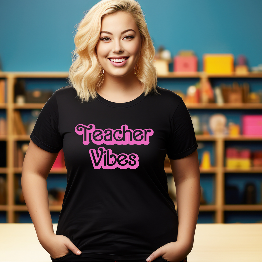 Teacher Vibes Barbie Teacher T-shirt