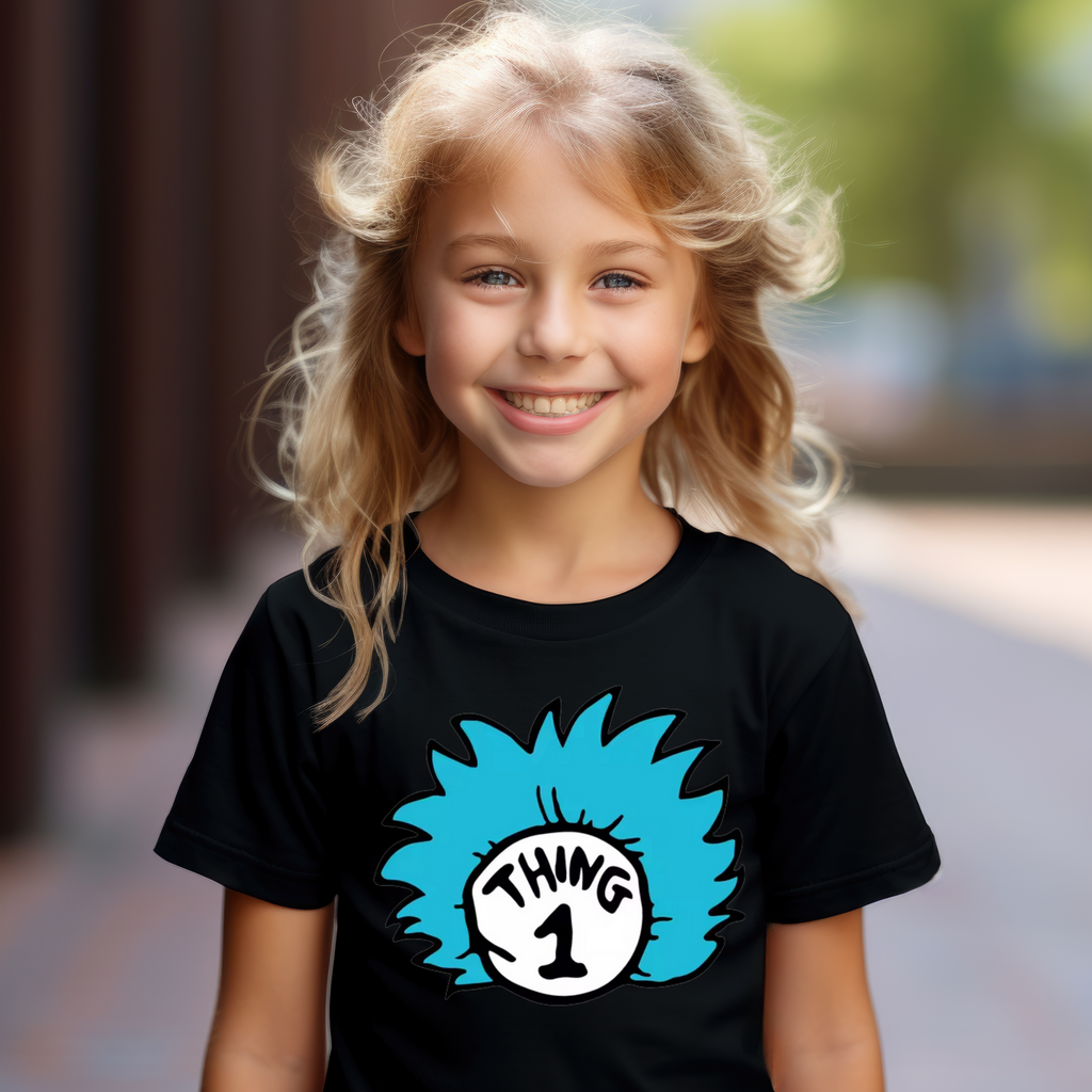 Kid's Book Week - Reading is Magic - Thing 1 t-shirt