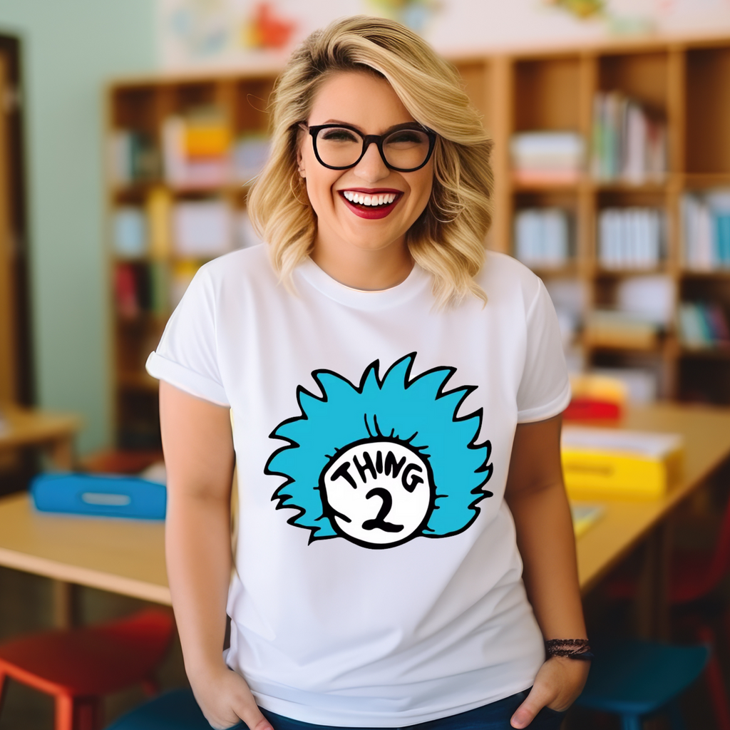 Book Week - Reading is Magic - Thing 2 Teacher T-shirt