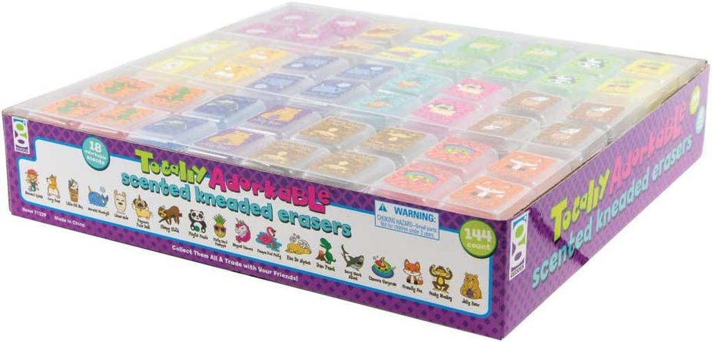 18 Pack Totally Adorkable Scented Kneaded Erasers