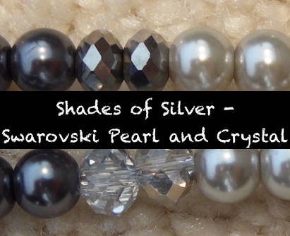 Shades of Silver - Glass Pearl and Crystal Lanyard - Perfect Gift for a Teacher!