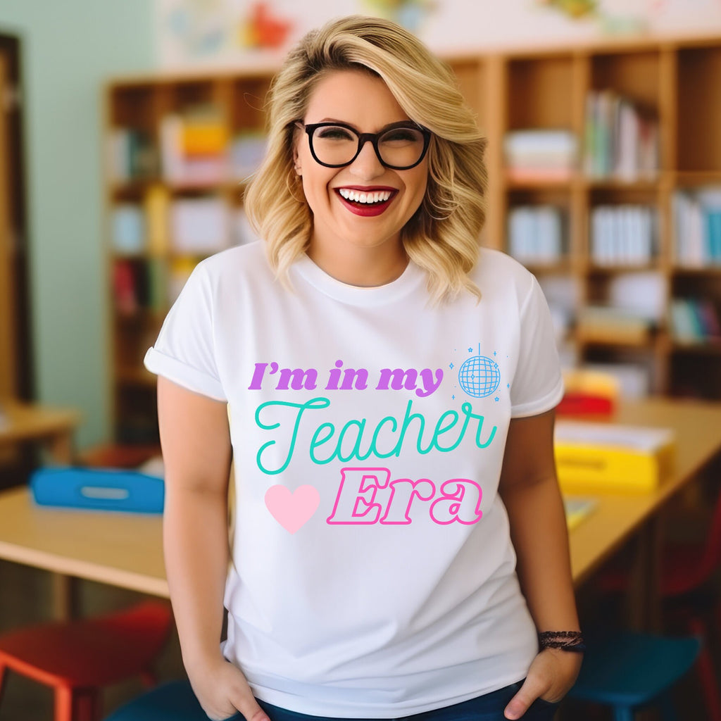 Teacher T-shirt - In my Teacher Era - Black or White