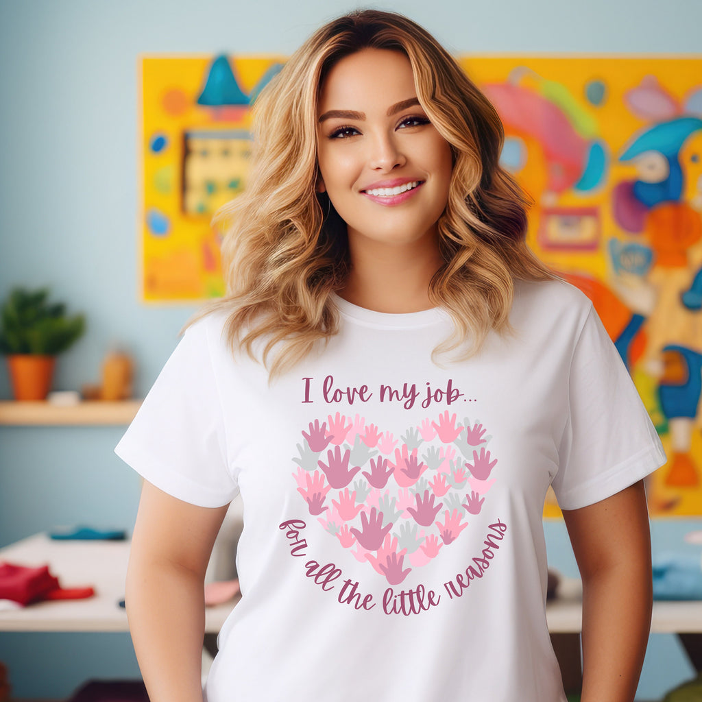 Teacher T-shirt - I love my job - Black or White