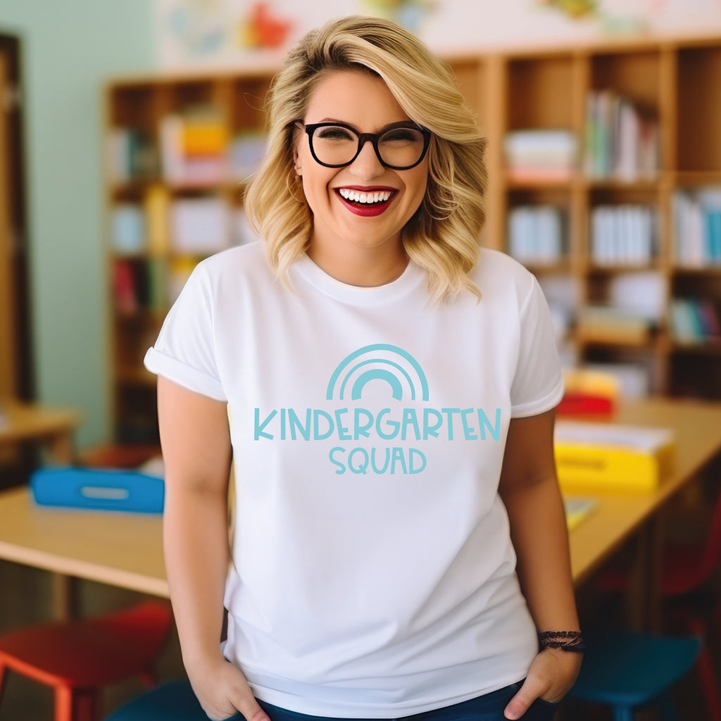 Teacher T-shirt - Kindergarten Squad - Black or White