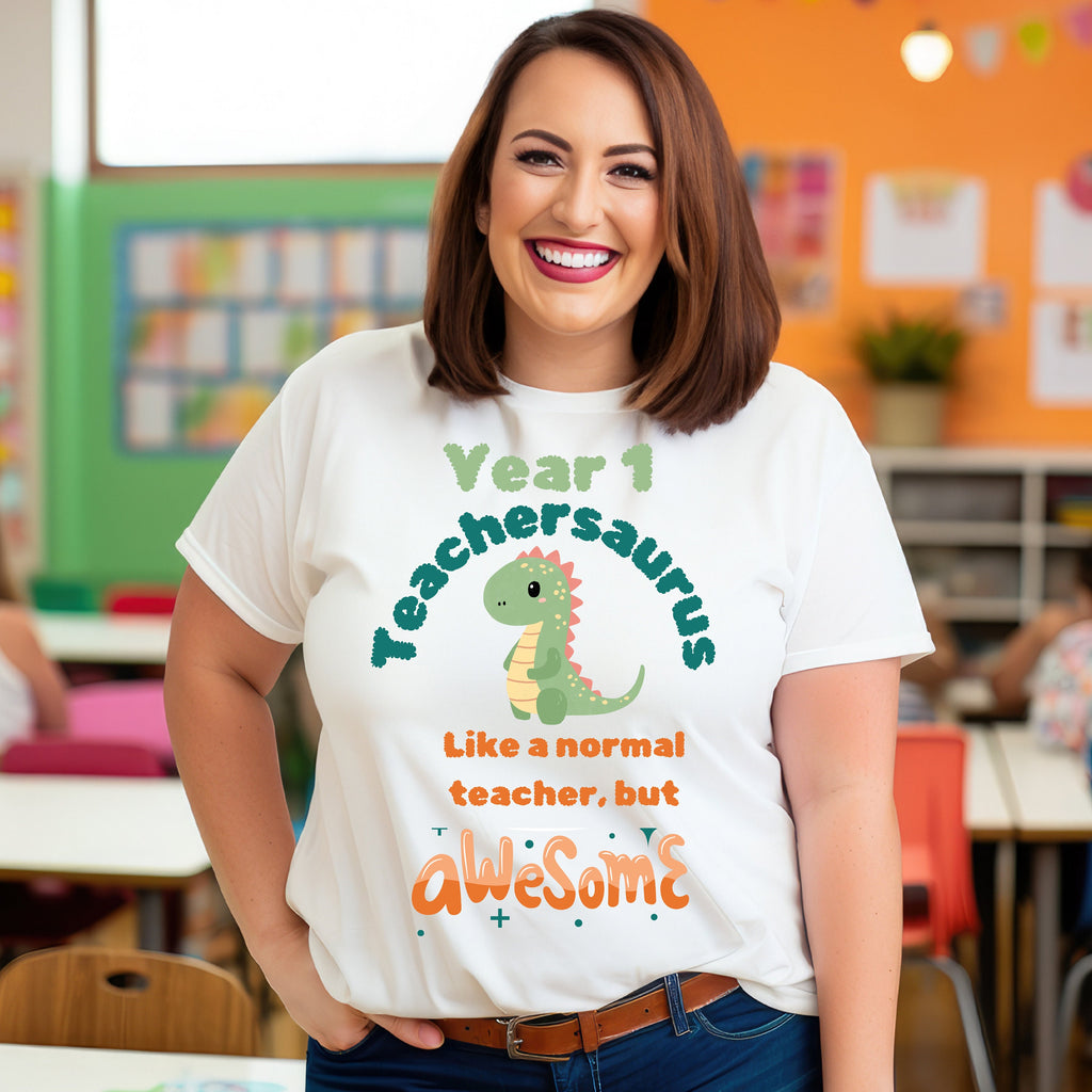 Teacher T-shirt - Year 1 Teachersaurus