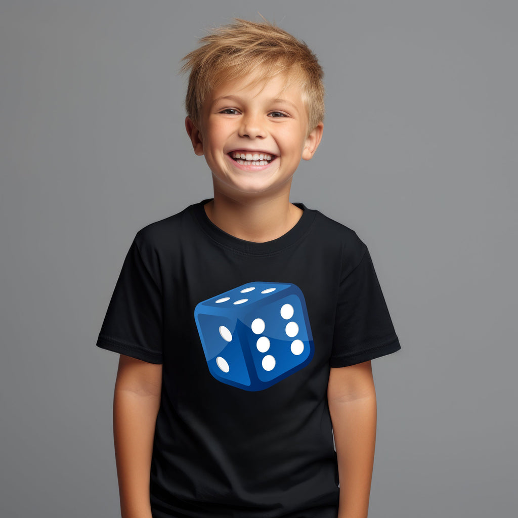 Kid's T-shirt - Maths Days - Blue Dice - Black or White