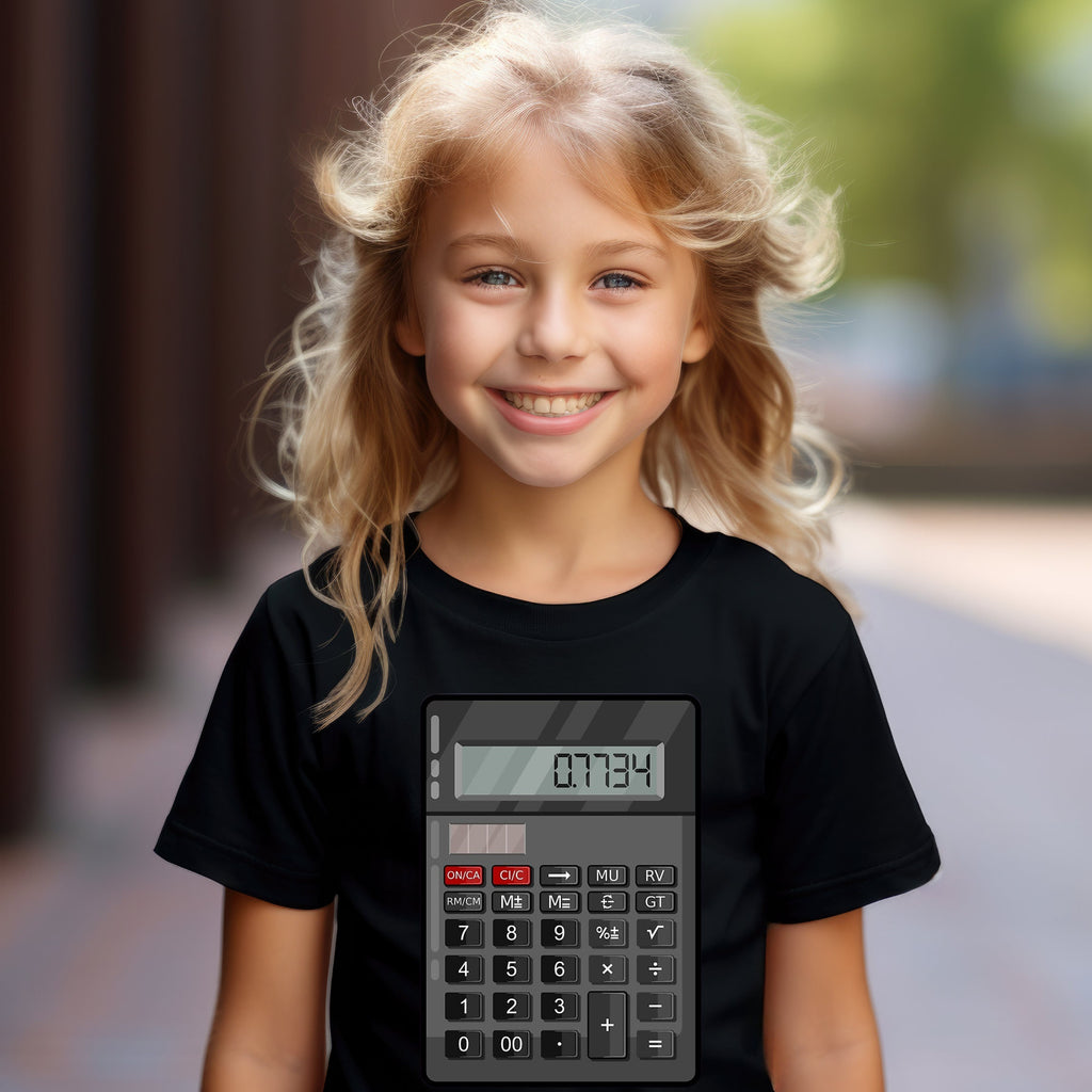 Kid's T-shirt - Maths Days - Calculator Hello - Black or White